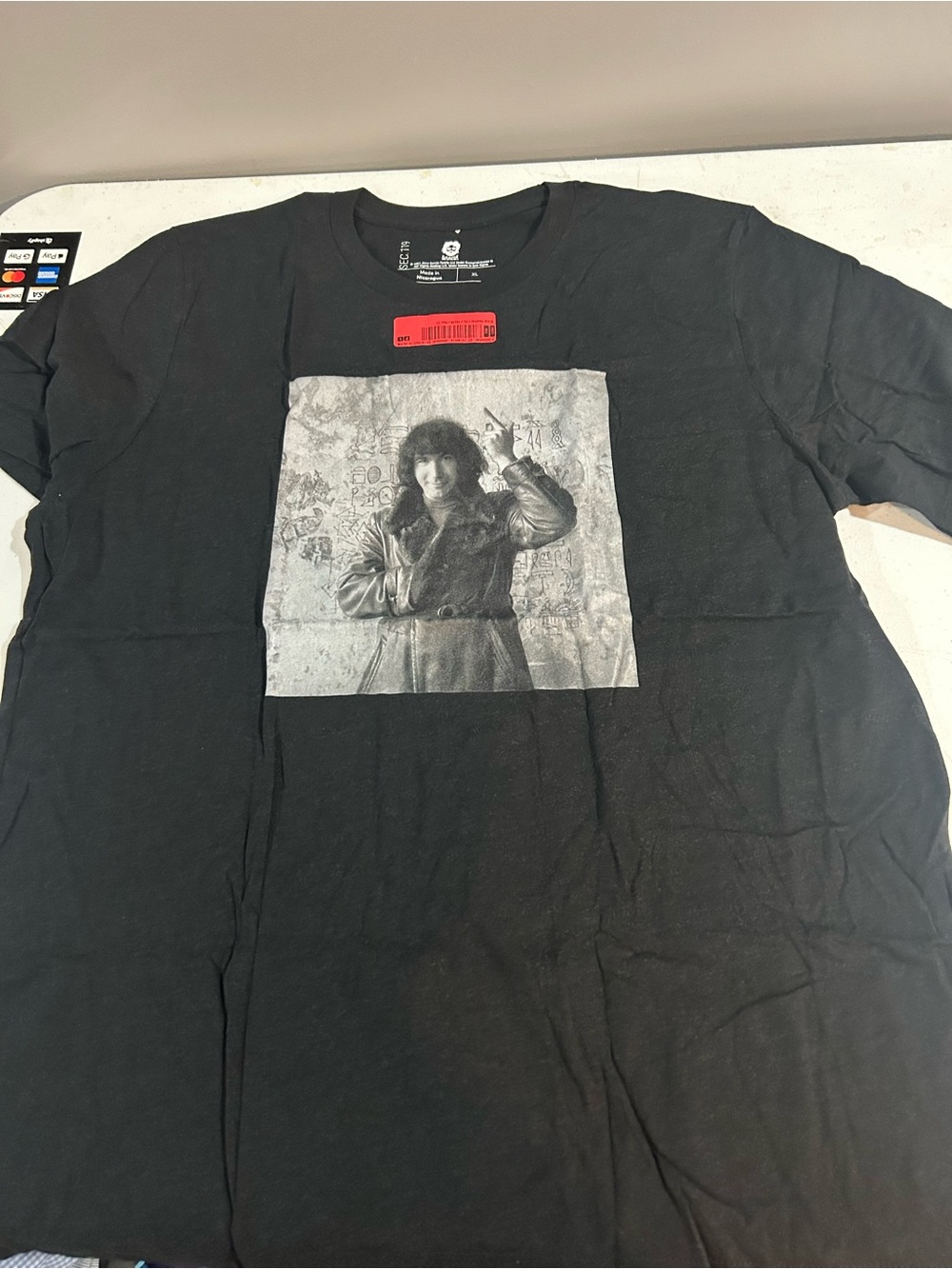 Black Graphic Short Sleeve Crew T-Shirt - Unbranded Jerry Garcia